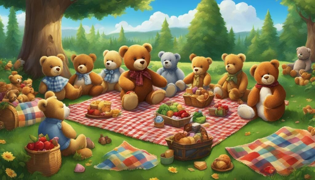 Classic Teddy Bears' Picnic Illustration