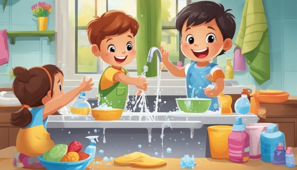 Interactive children's book about handwashing