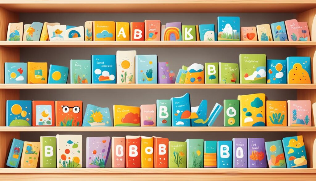 Sensory books on shelf