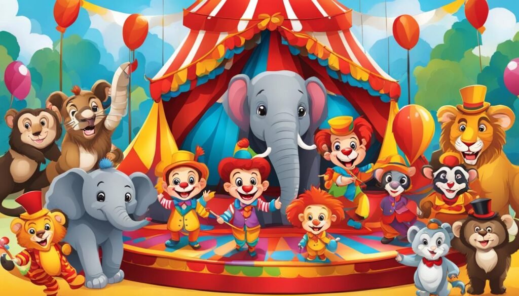 vibrant circus illustrations in children's books